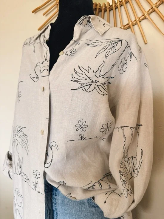 Vintage Desert Linen Top - Picture 3 of 6